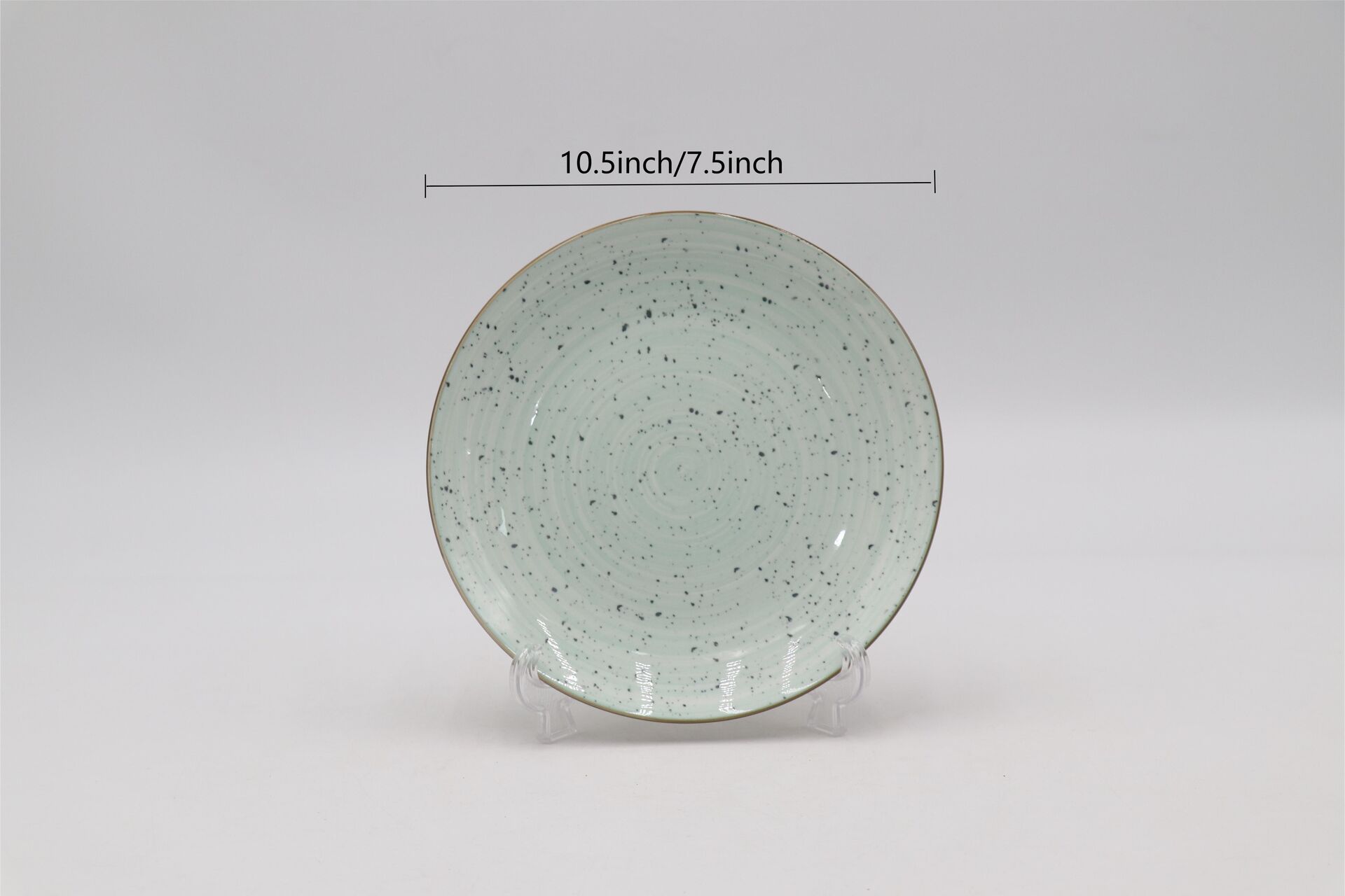 Dinner Plates Ceramic Plate Set. Flat Colorful Pattern Dining Plates for Kitchen/Family. Dishwasher/Microwave/Oven Safe