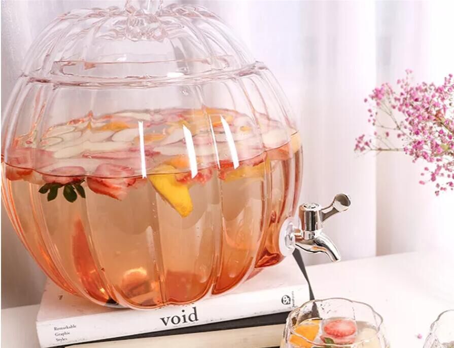 Handmade Glass Pumpkin Water Dispenser