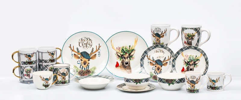 Christmas Deer Dinnerware Sets