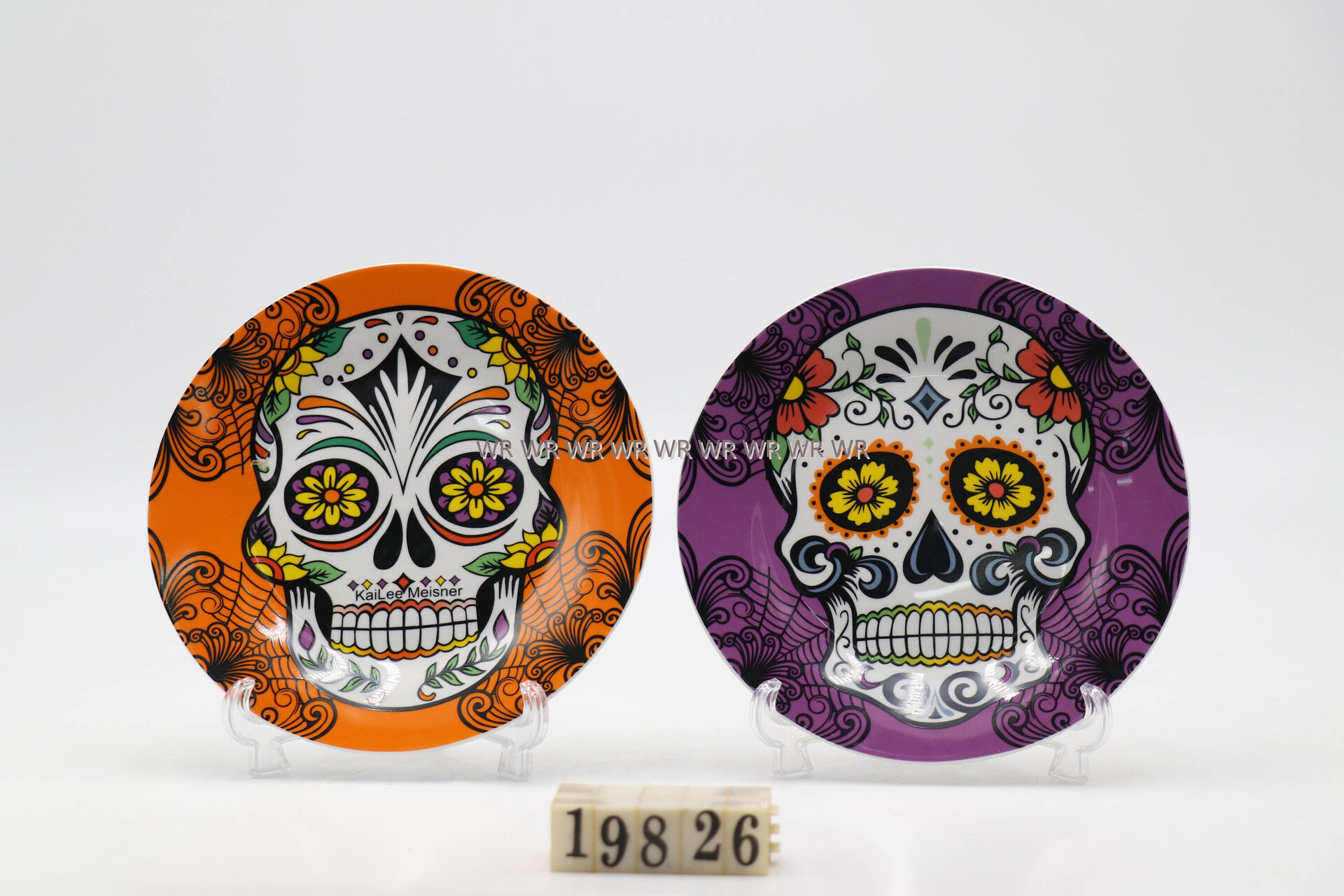 WR  Halloween 7.5in/10.5in Ceramic Plate For Decoration