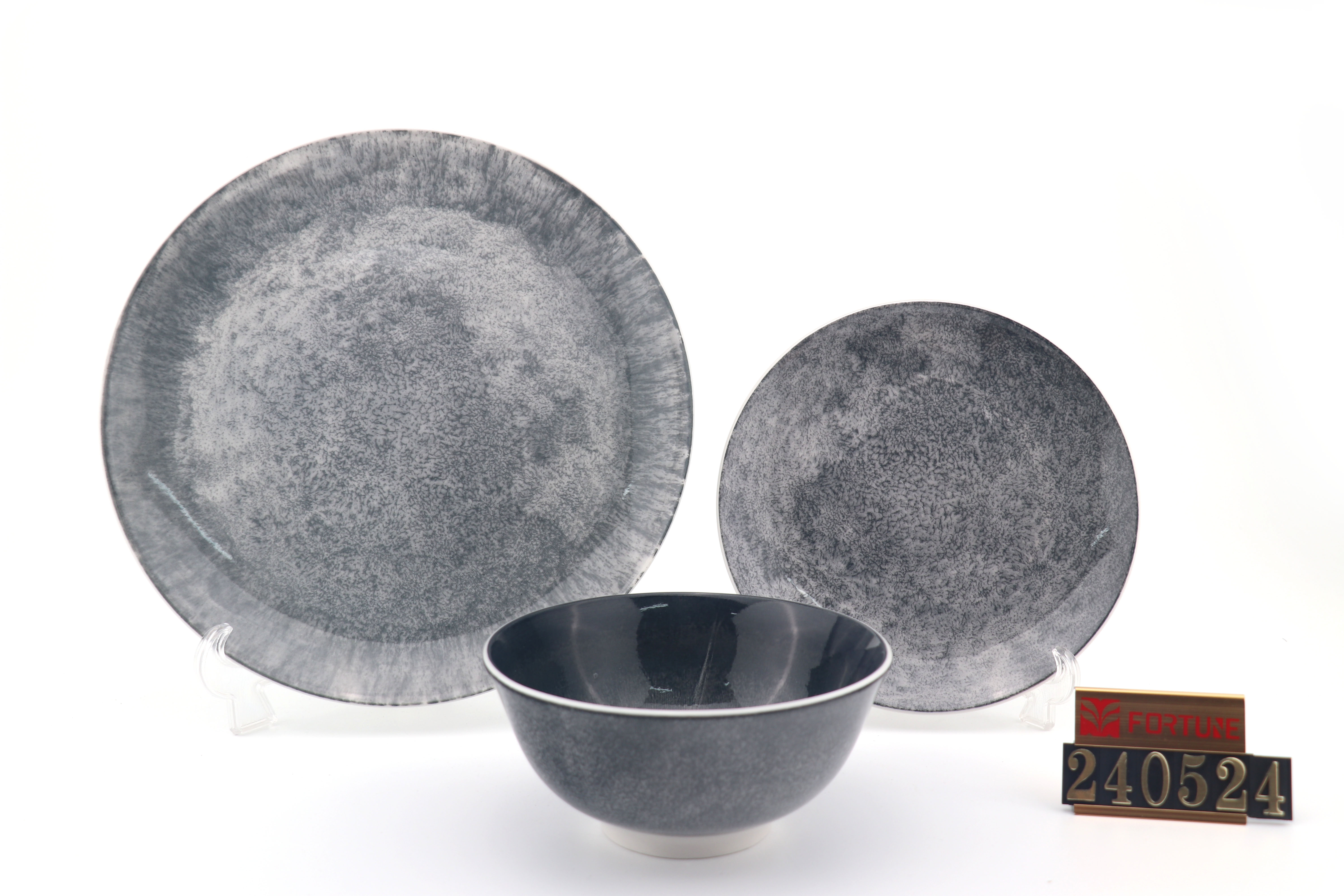 Modern Ceramic Tableware, Kiln Glaze Porcelain Dinnerware Set, Bowl/Plate