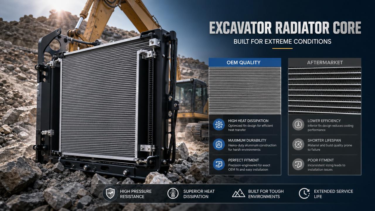 Excavator Radiator Performance Gaps Between OEM and Aftermarket