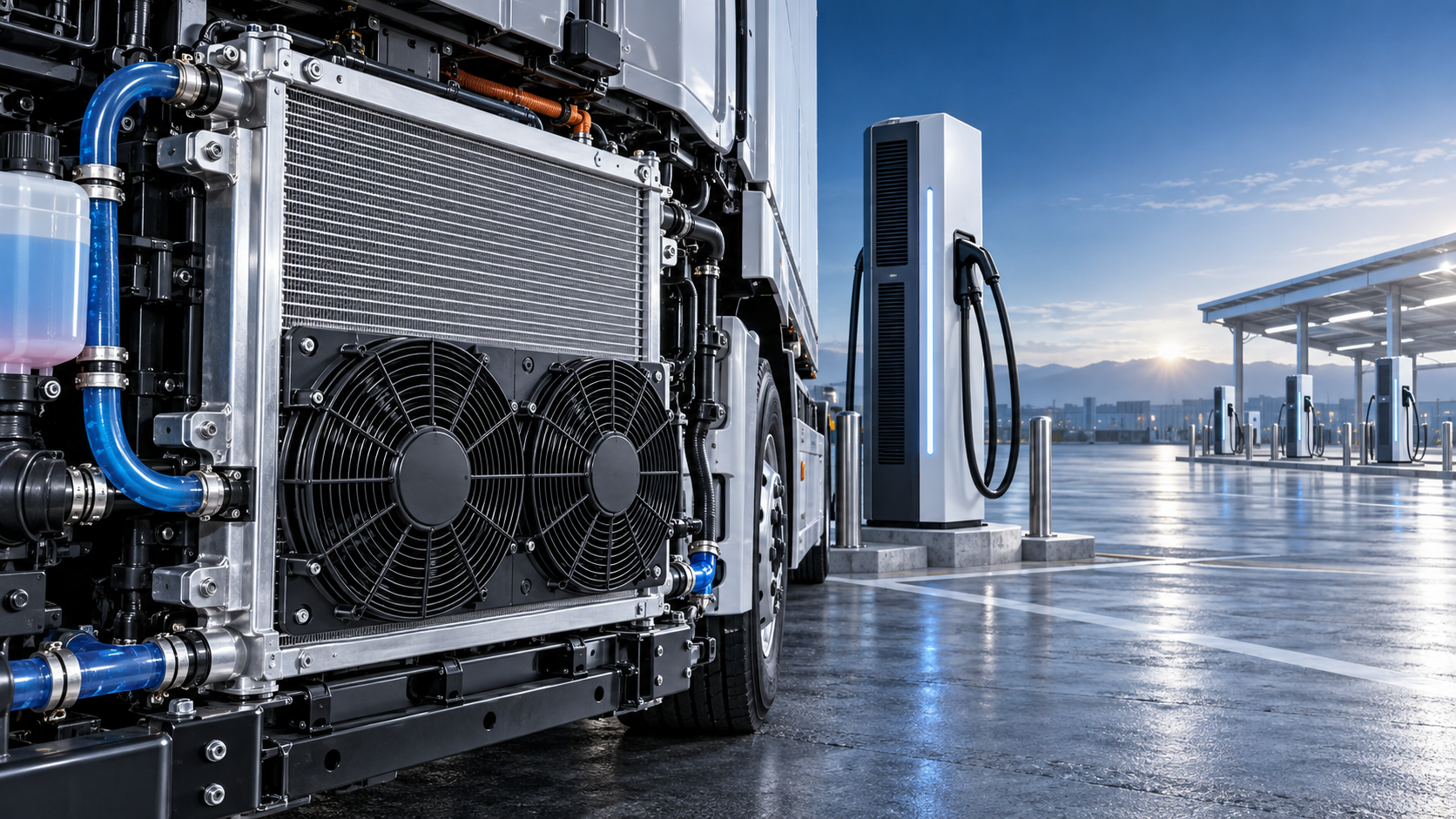 New Energy Vehicle Radiator sizing for repeated DC fast charging New Energy Vehicle Radiator sizing for repeated DC fast charging