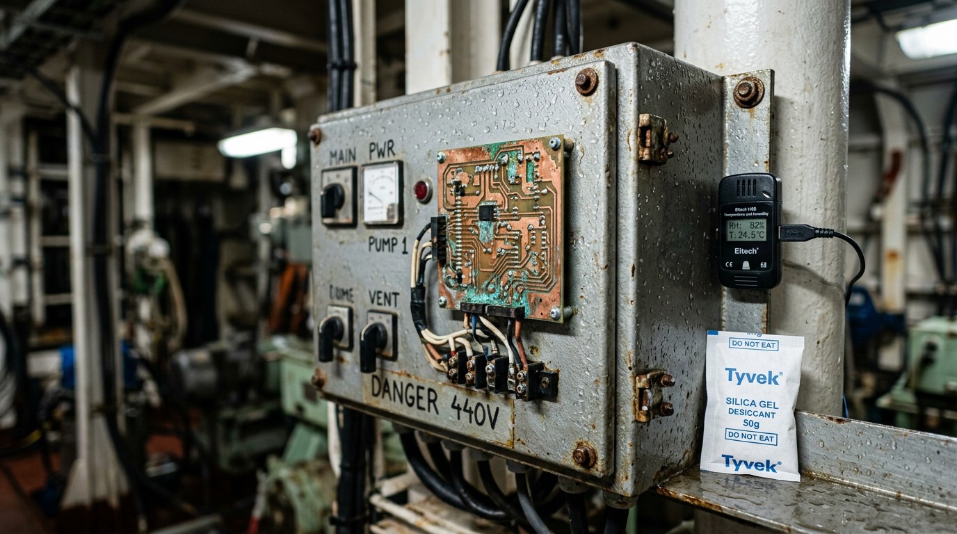 Power distribution equipment failures spike after humidity exposure during sea transit