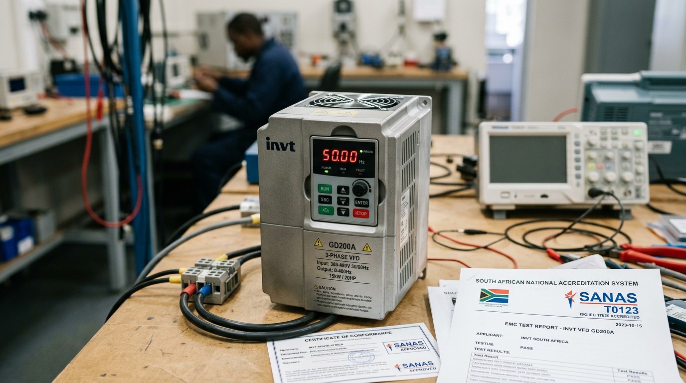 Variable frequency drives imported into South Africa must now pass local EMC testing