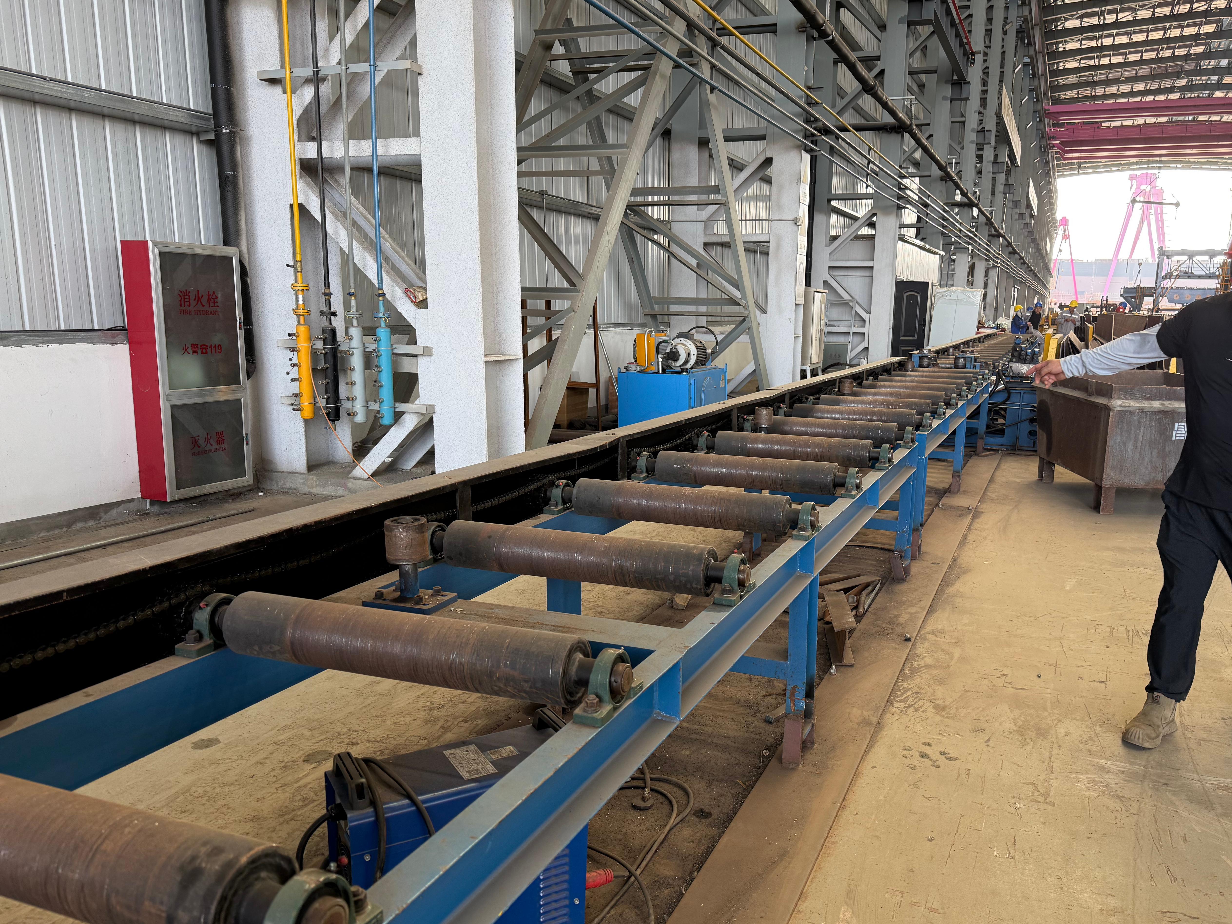 T beam flange chamfering machine