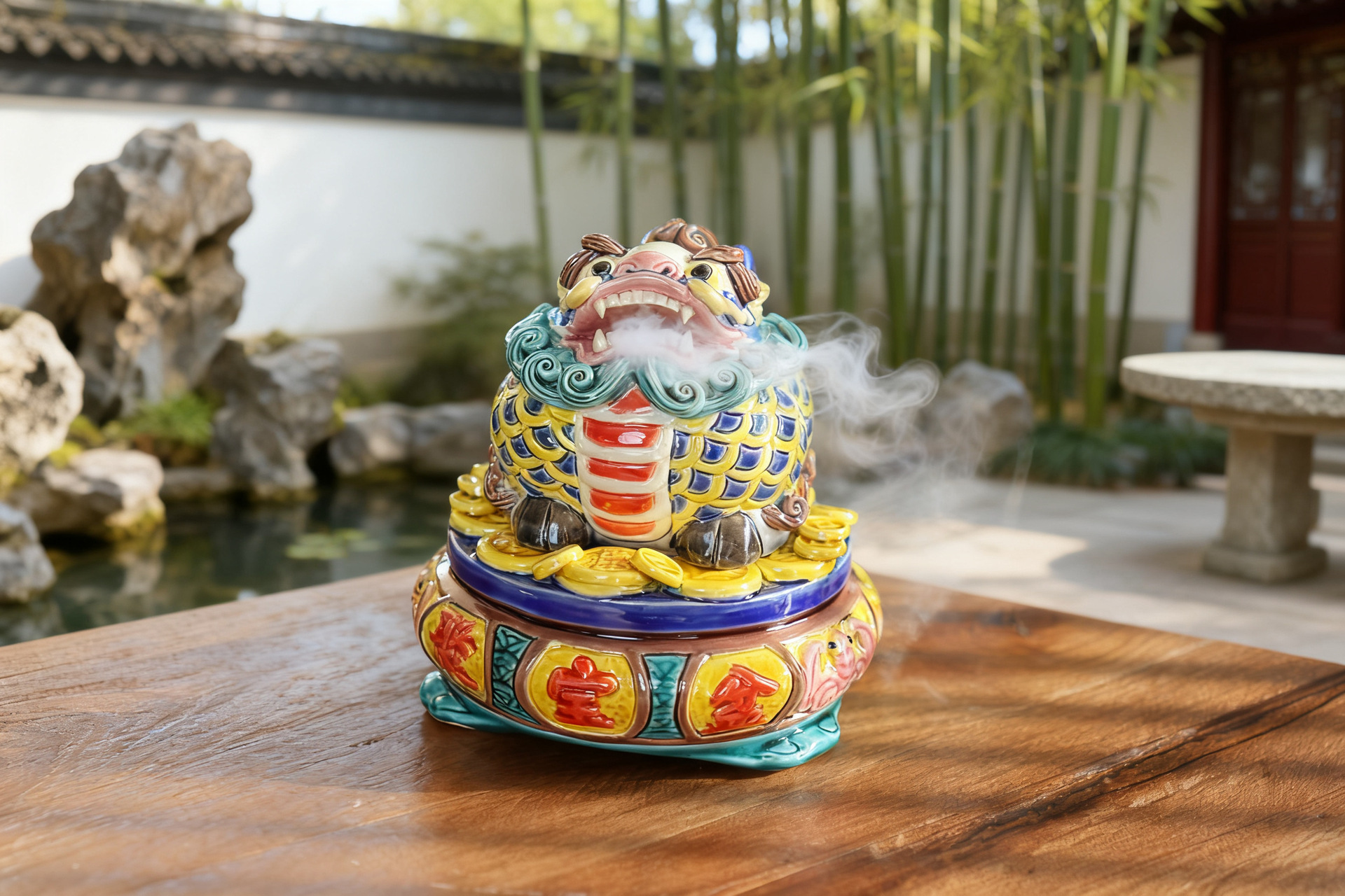 Fortune-Gathering Qilin on Wealth Basin