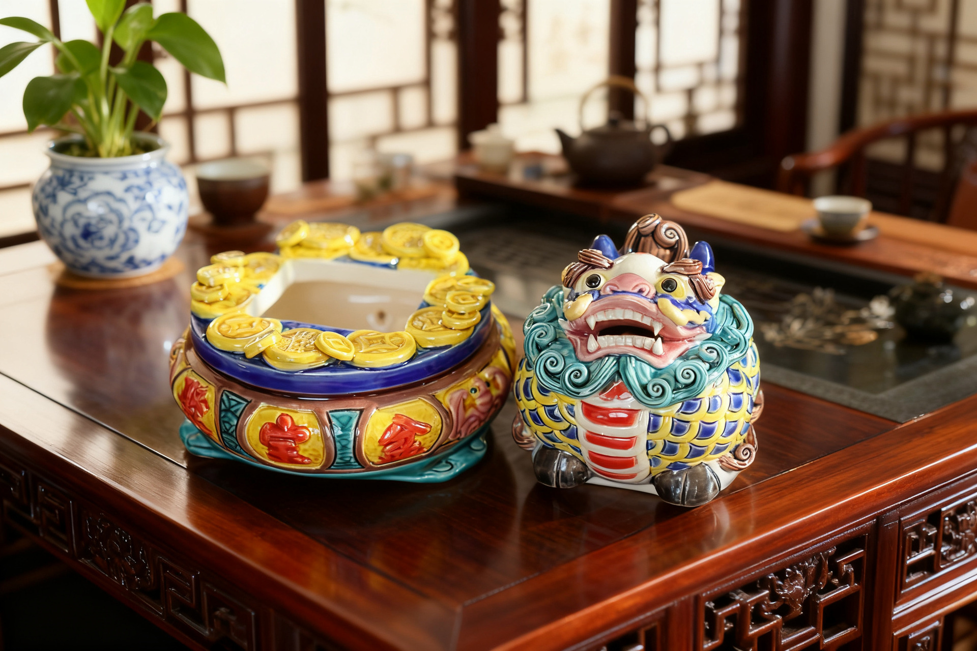 Fortune-Gathering Qilin on Wealth Basin