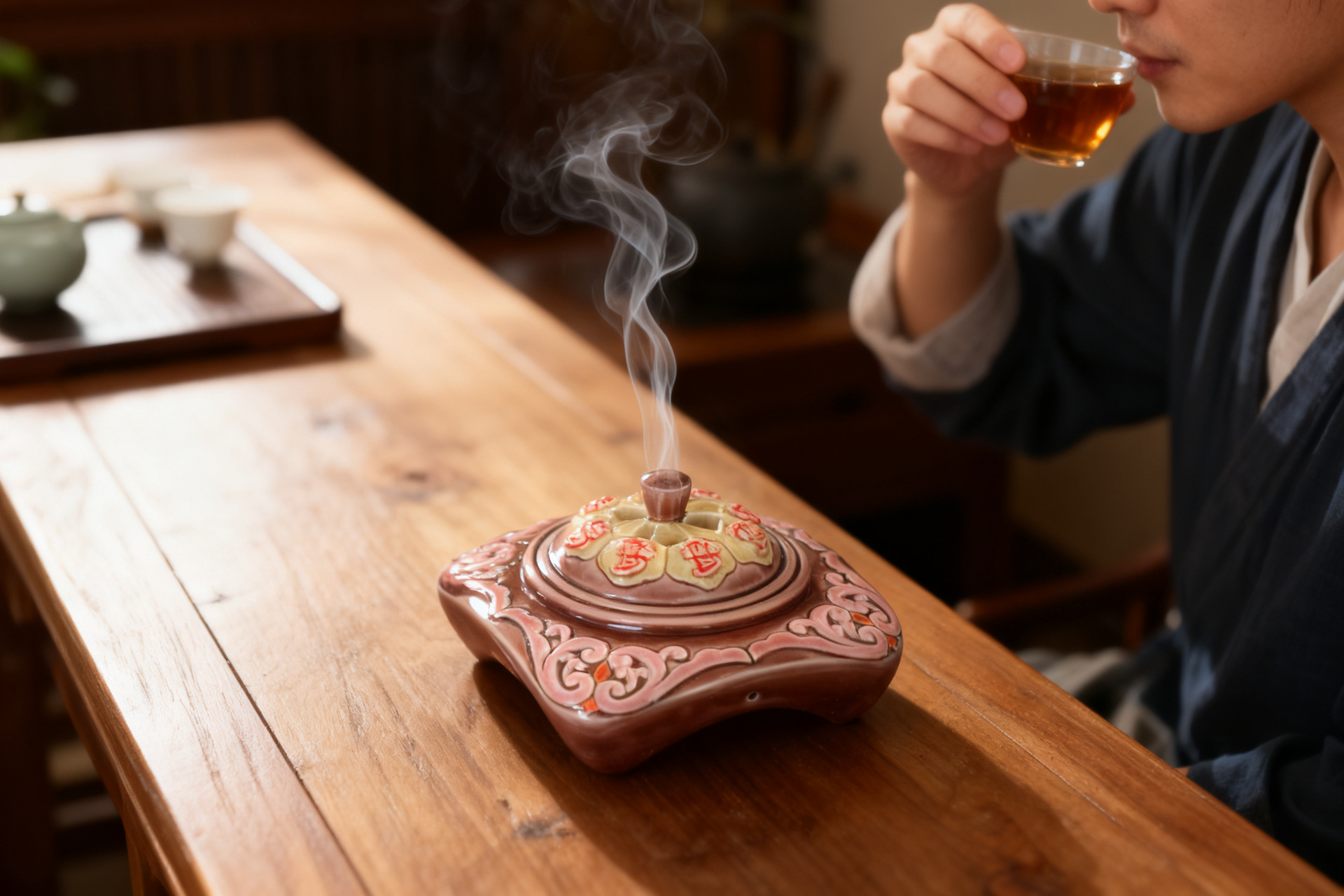 Lucky Eight Blessings Incense Burner