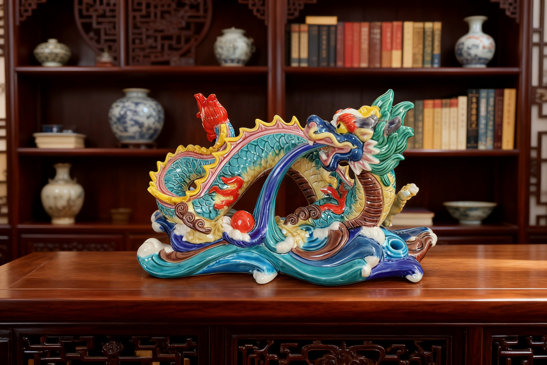 Dragon Soaring Across the Seas