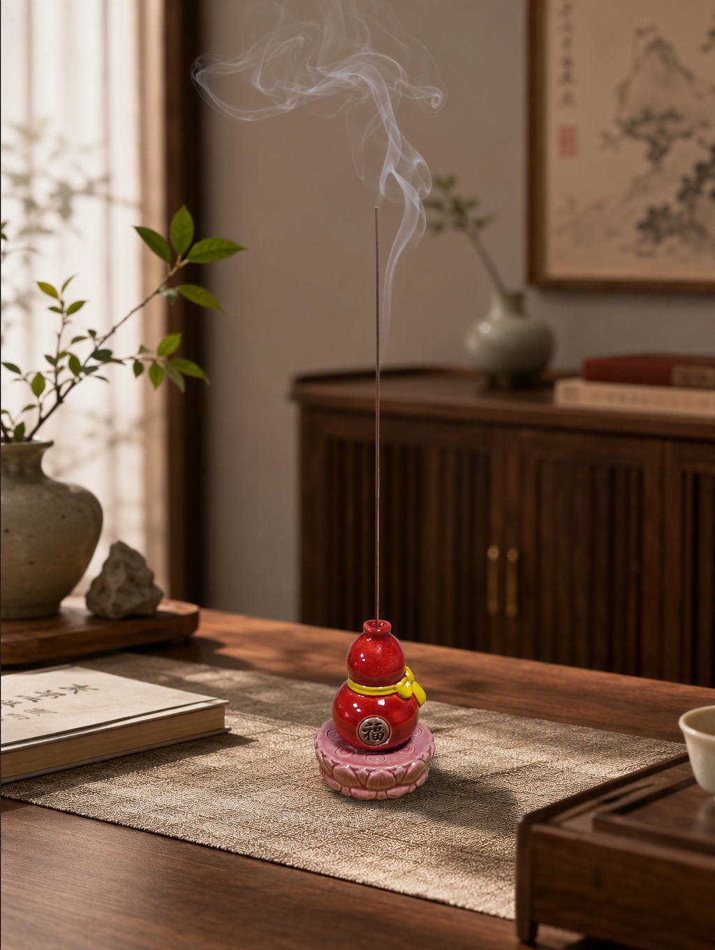 五福葫芦香插Five Blessings Gourd Incense Holder