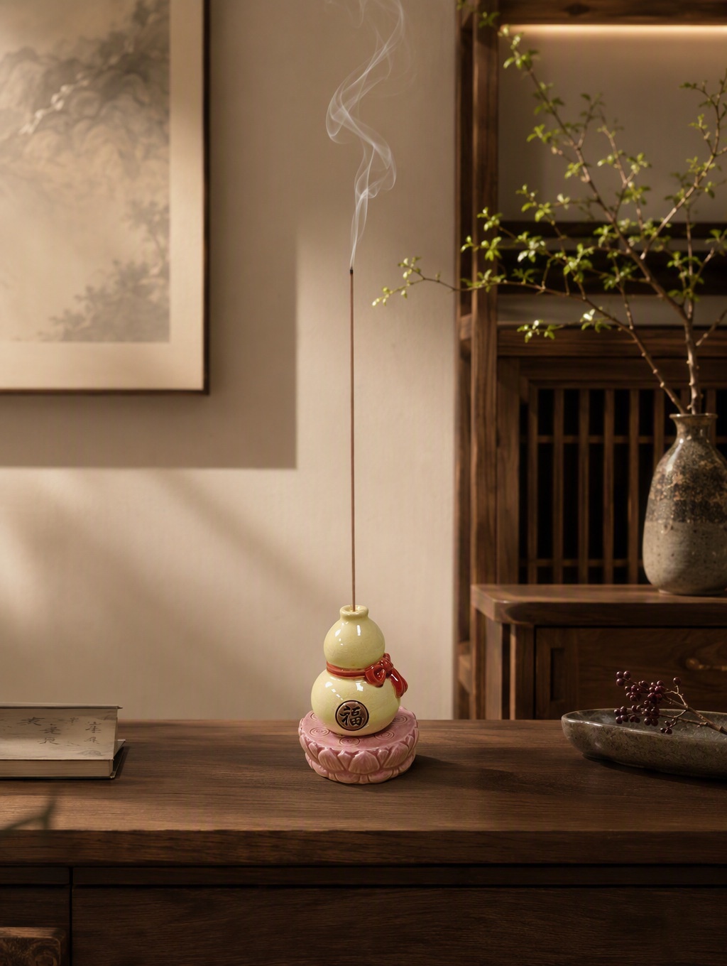 五福葫芦香插Five Blessings Gourd Incense Holder