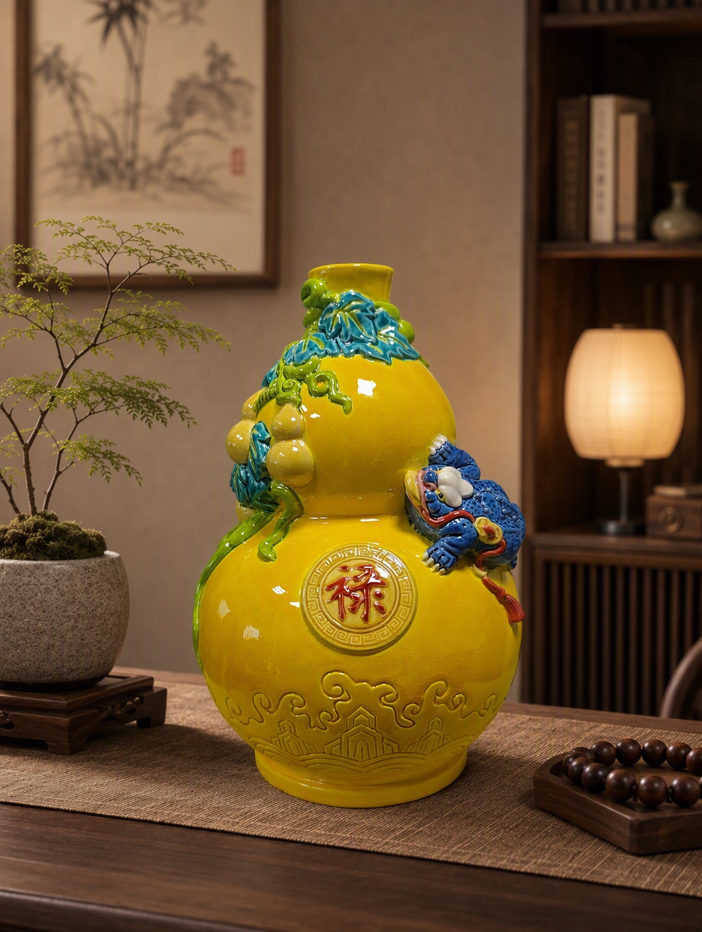 福禄连连瓶Double Luck Vase