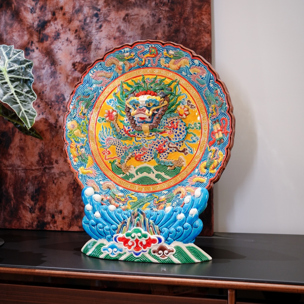 特大号九龙装饰盘Extra-large Kowloon decorative plate