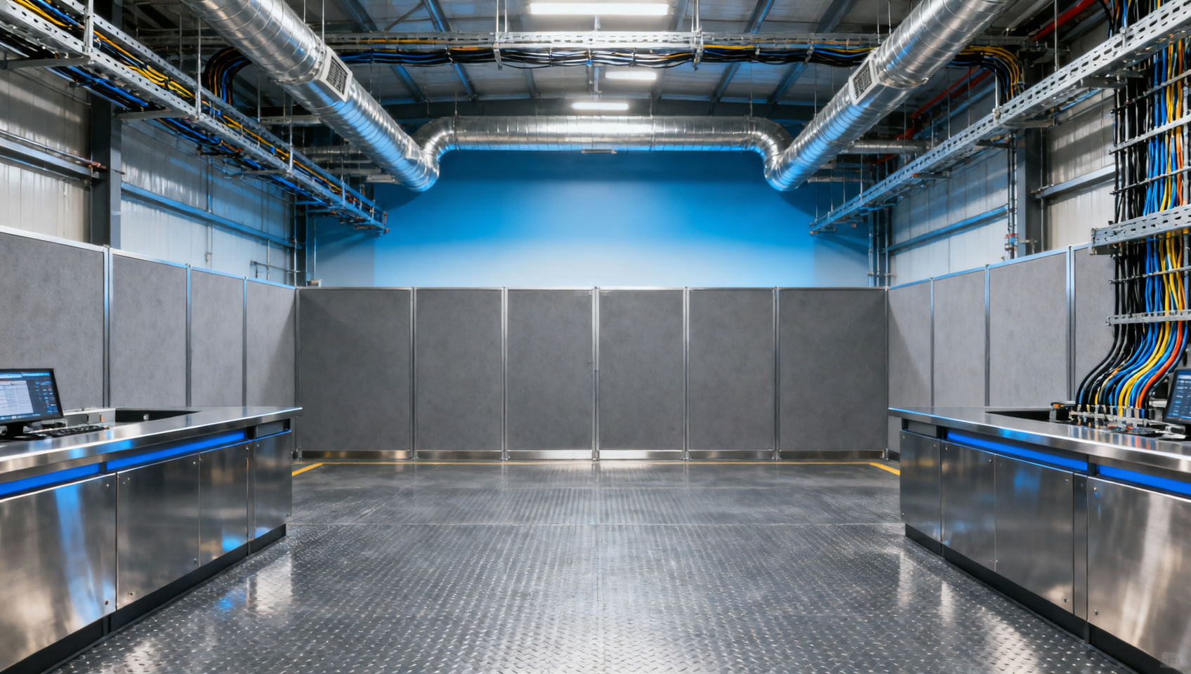 How much do interior design services cost for a 5,000 sq ft warehouse automation control center?