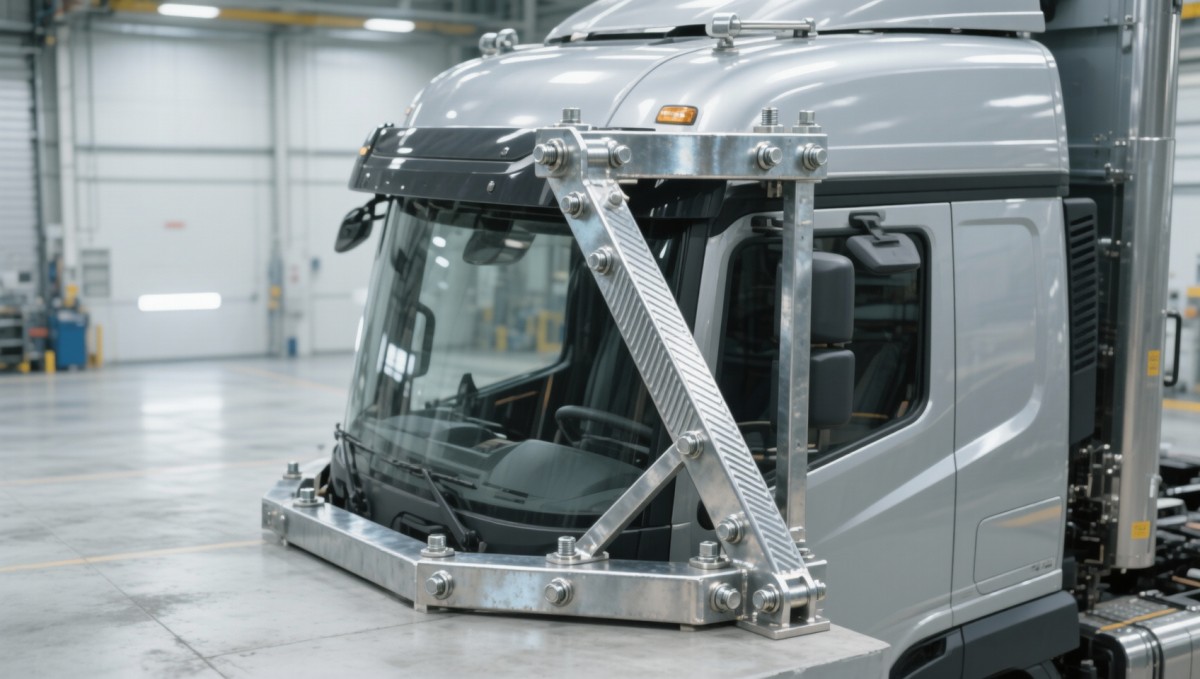 Truck accessory brackets bolted to cab corners—how vibration fatigue shows up in year two