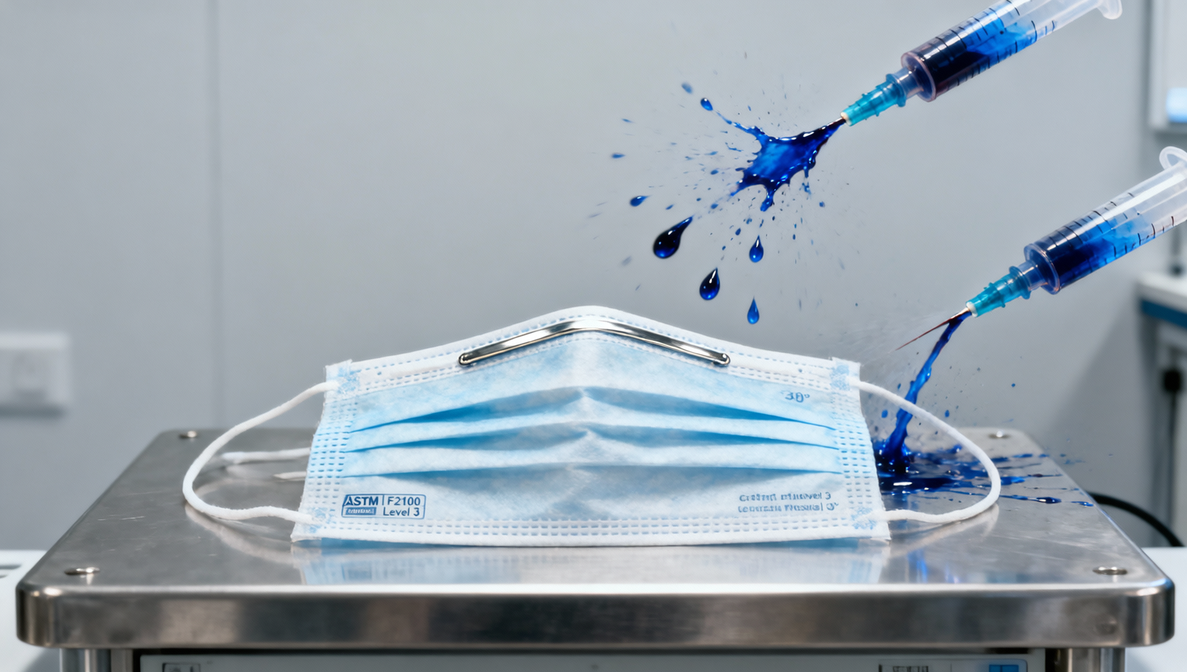 Surgical masks labeled ASTM F2100 Level 3—but do they pass real-world splash resistance testing?