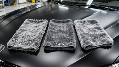 Car cleaning microfiber towels: how fiber denier affects scratch risk on matte paint finishes