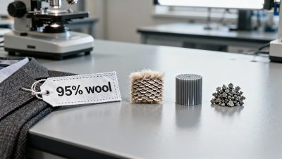 Formal wear labels listing '95% wool' — why the missing 5% matters more than you think