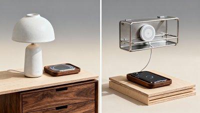 Home accessories with built-in Qi2 charging: Do they maintain efficiency when stacked under furniture?