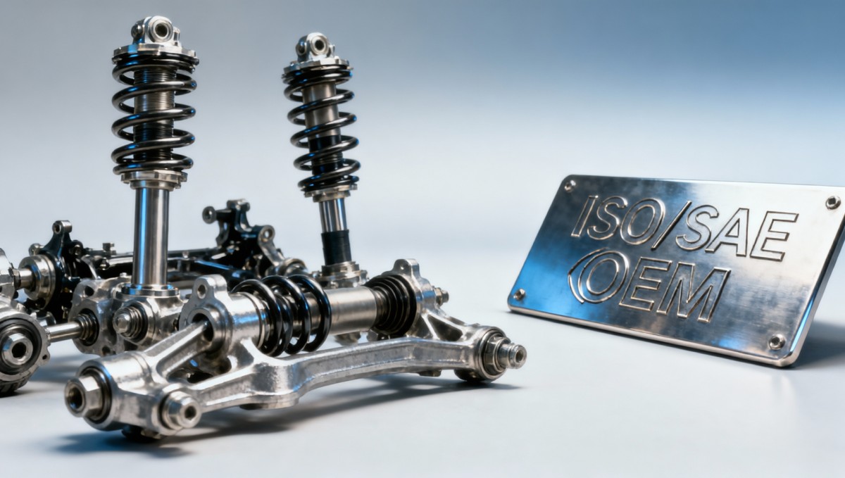 Suspension parts with 'OE-equivalent' labeling—but which test standard was used?