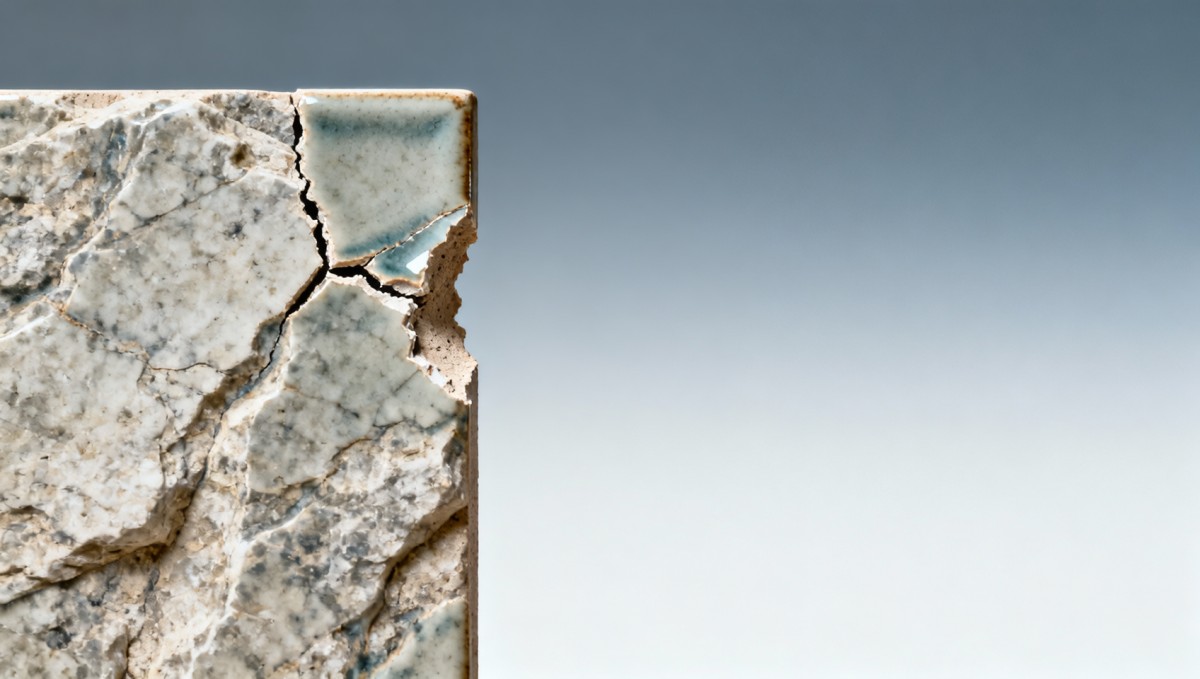 Ceramic tiles that look like natural stone — but chip at the edges