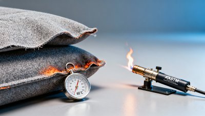 Upholstery fabrics meet flame-retardant standards — yet melt when exposed to sustained low-heat sources. What’s missing from compliance testing?