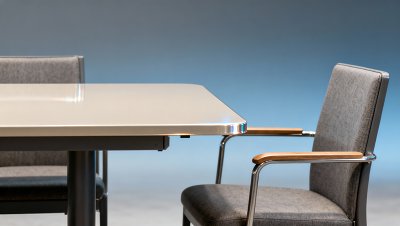 Dining furniture finishes that yellow or peel under commercial kitchen lighting