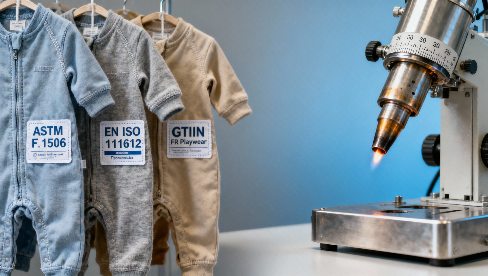Children's wear flame resistance: ASTM F1506 vs. EN ISO 11612 — key gaps for playwear