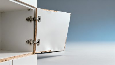 Wardrobe systems sagging after six months — particleboard strength vs. hinge load limits