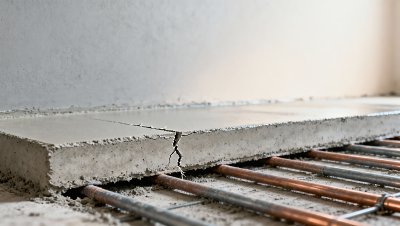 Self leveling concrete compound cracks under floor heating—thermal expansion overlooked?