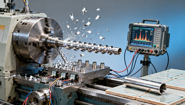 Lathe machine vibration patterns reveal hidden wear before failure