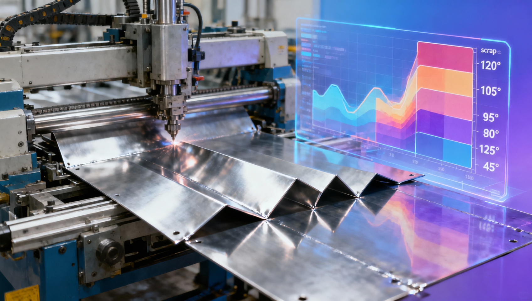 Business intelligence dashboards for sheet metal fabrication rarely track scrap by bend angle Business intelligence dashboards for sheet metal fabrication rarely track scrap by bend angle