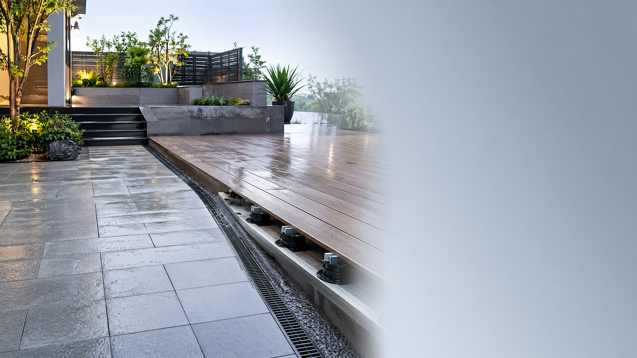 Patios and decks construction plans often overlook drainage