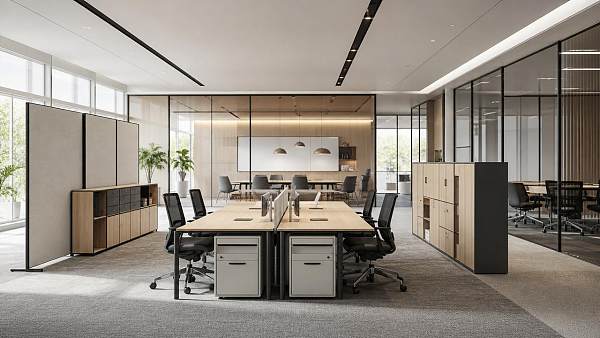 Modern office furniture trends now favor flexibility over size