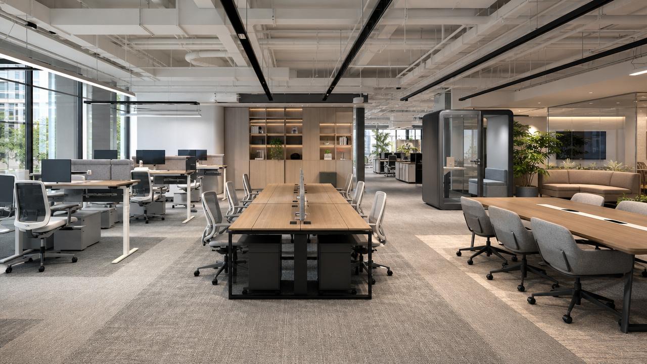 Modern office furniture trends are changing around hybrid work needs