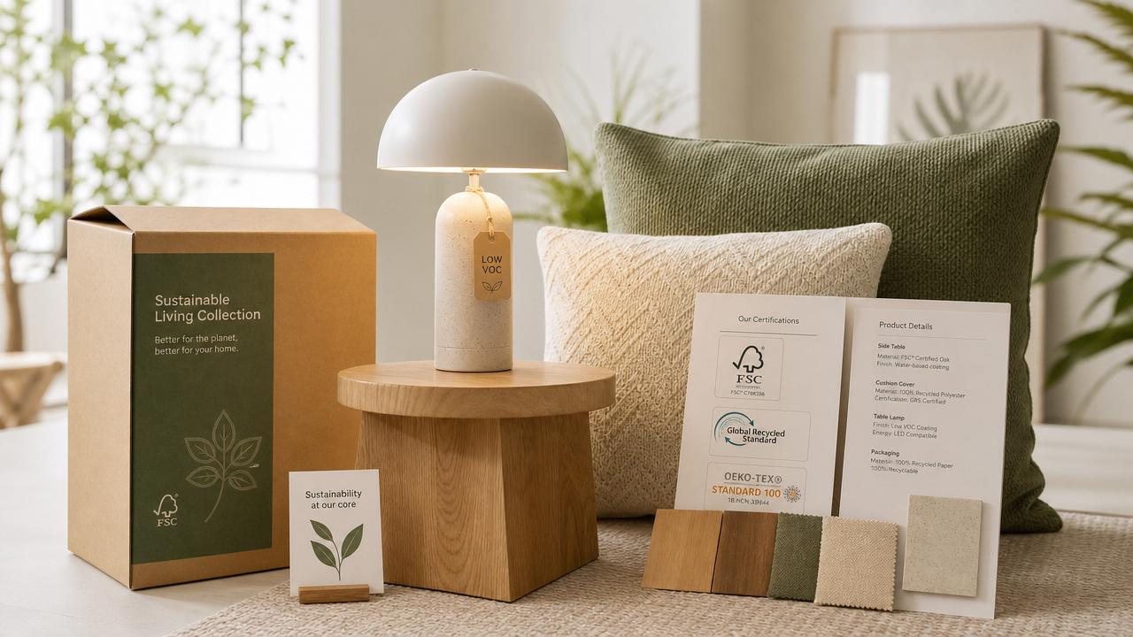 Sustainable home decor sells better when materials are easy to verify
