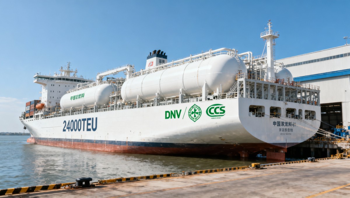 World's First 24,000-TEU Methanol Dual-Fuel Container Ship Completed