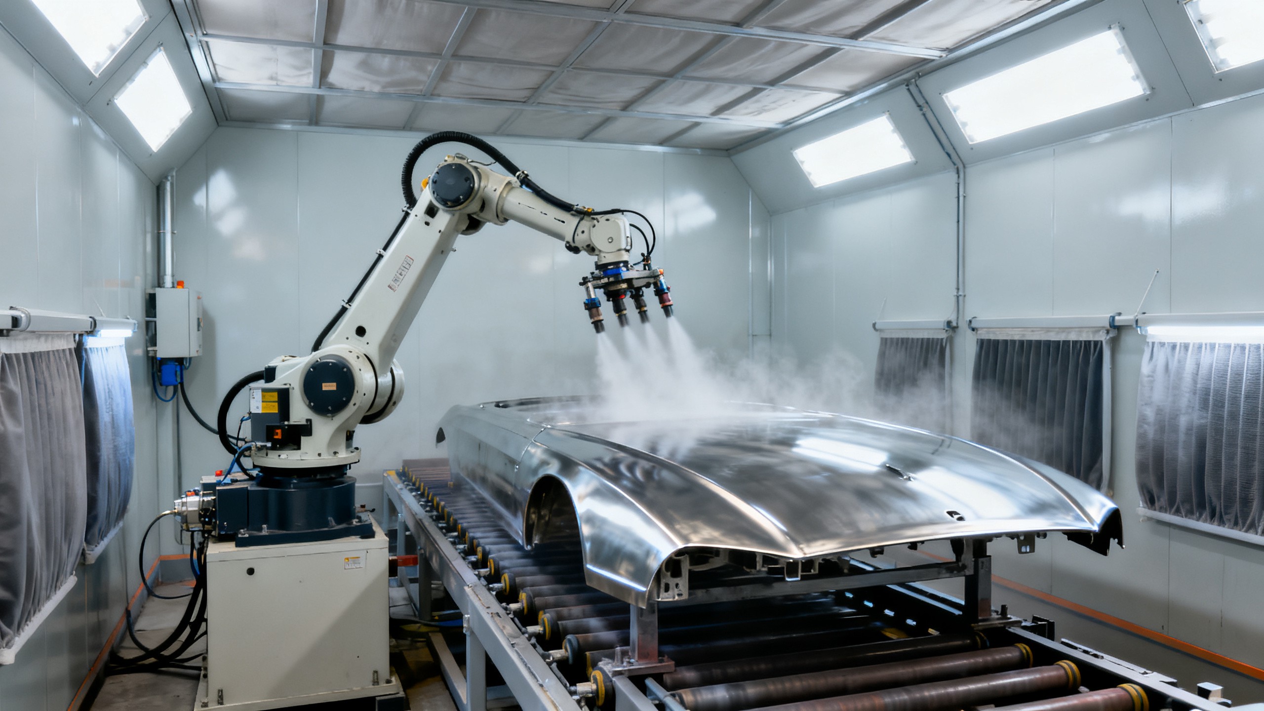 What affects finish quality in robotic painting systems?