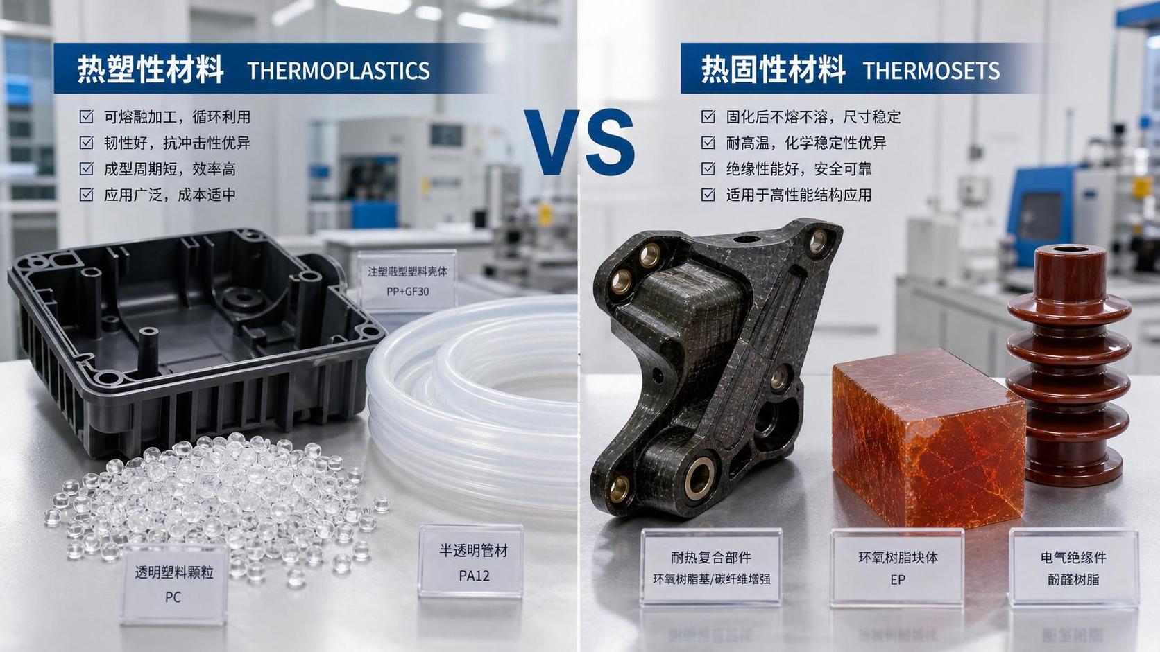Thermoplastics vs Thermosets: Key Differences in Processing, Performance, and End Use