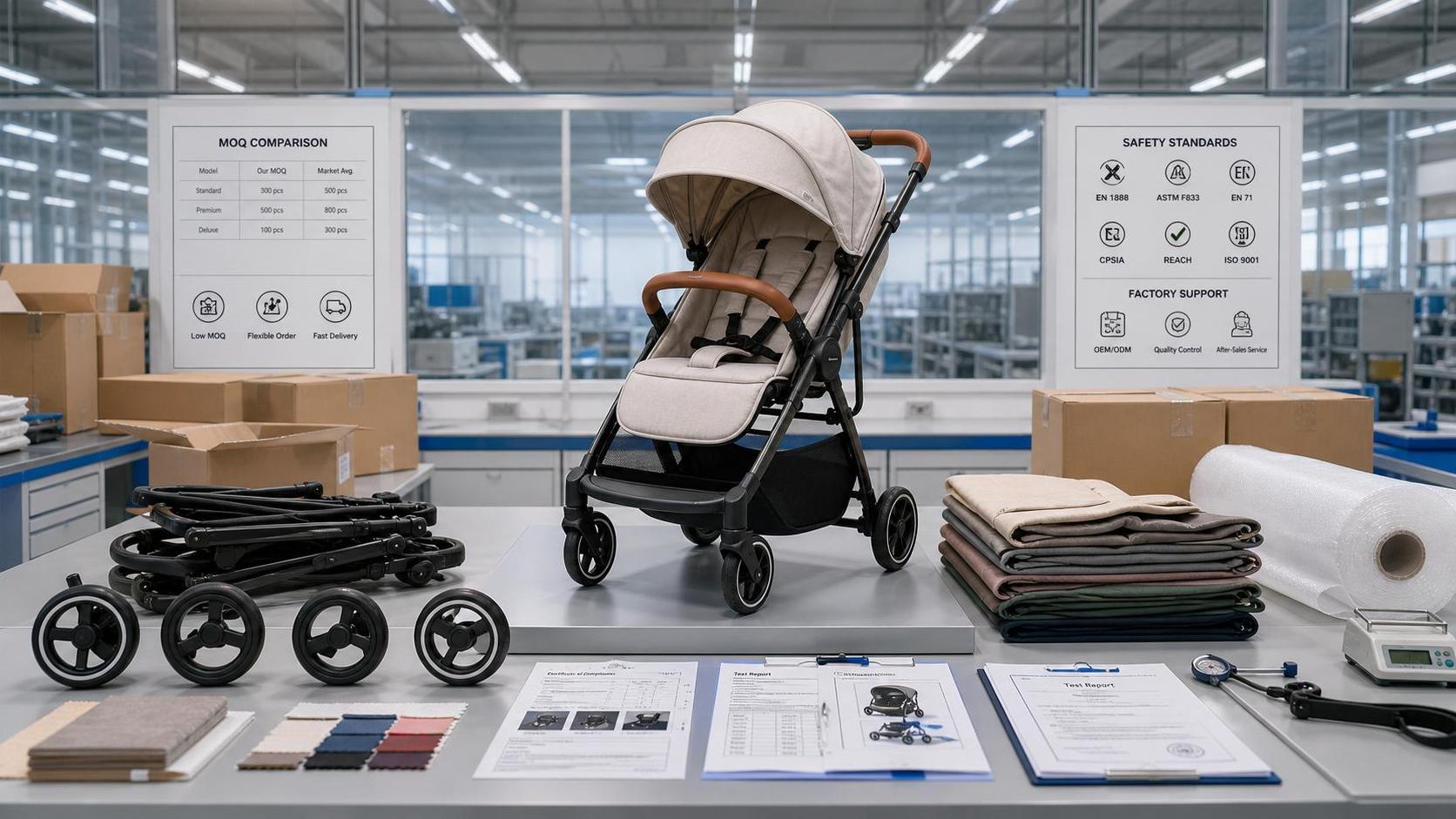 Baby Strollers Wholesale: How to Compare MOQ, Safety Standards, and Factory Support