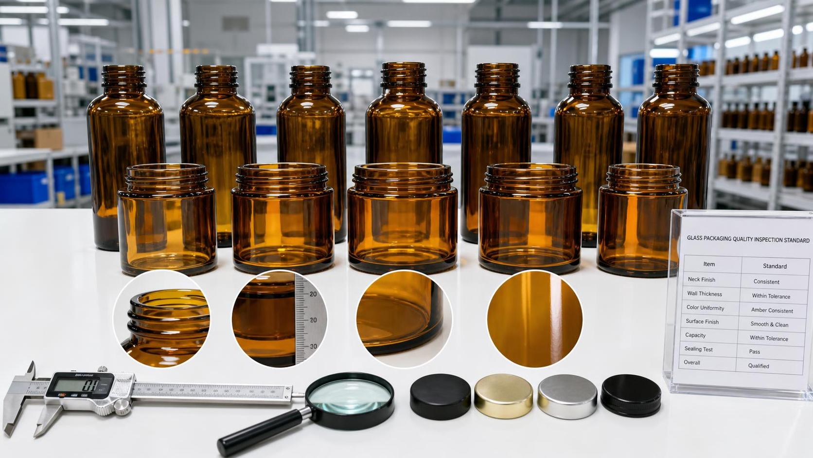 How to verify amber glass packaging quality before placing bulk orders
