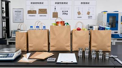 How to tell if paper bags with handles are strong enough for retail use