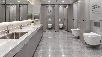 Which sanitary ware materials hold up best in high-traffic bathrooms?