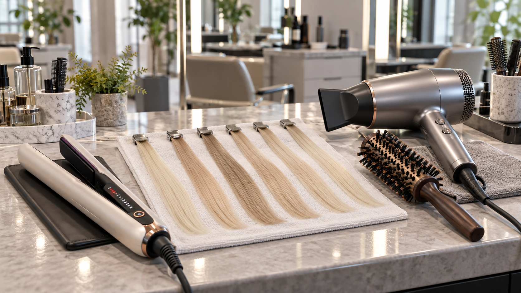 Which salon hair styling tools reduce heat damage on fine hair?