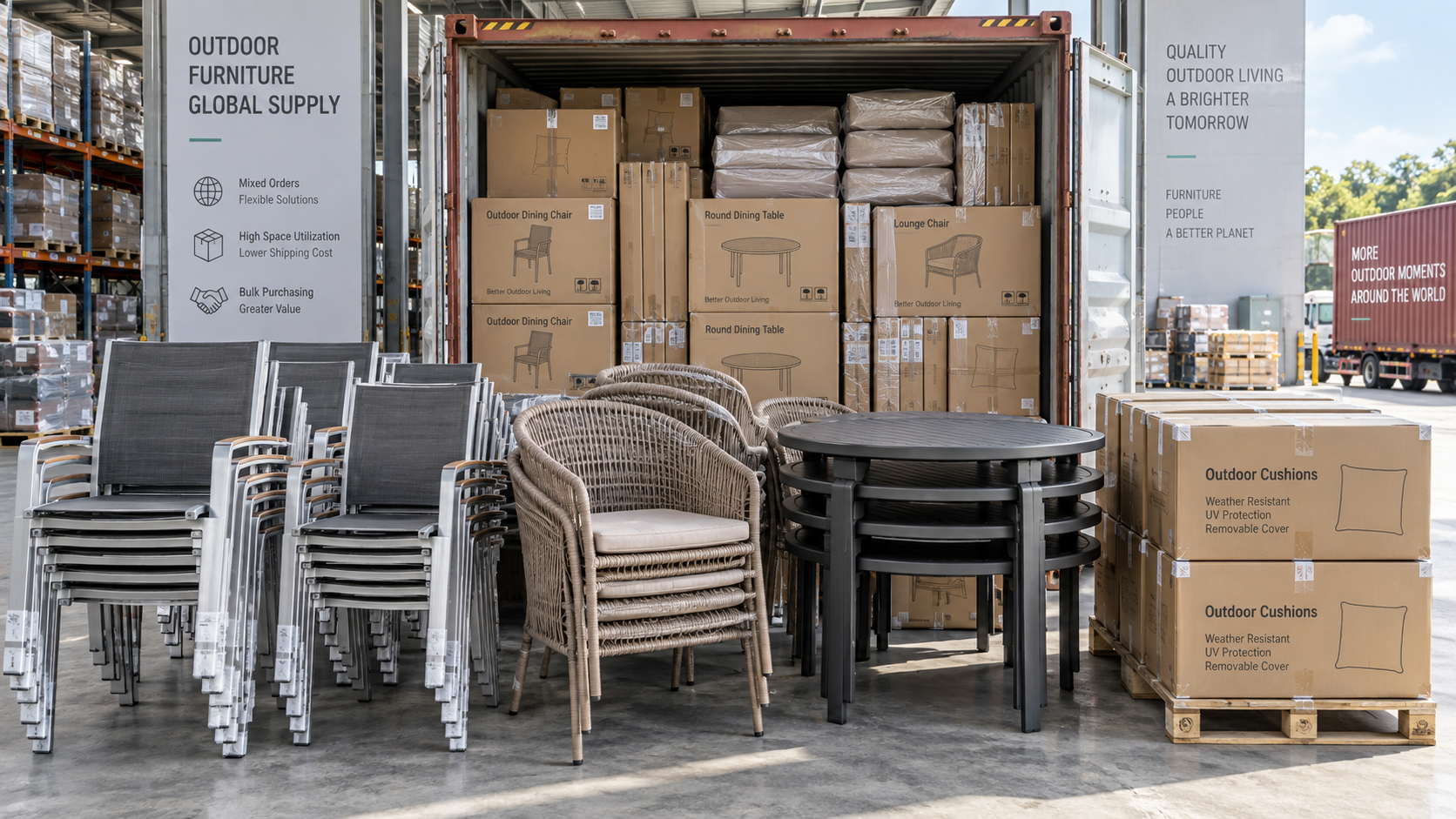 What minimum order quantities make outdoor furniture wholesale viable?