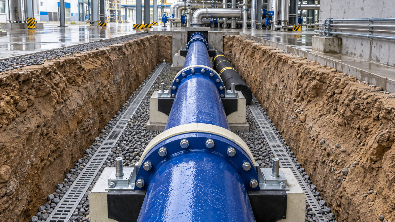 When do metal pipes for construction need corrosion protection?
