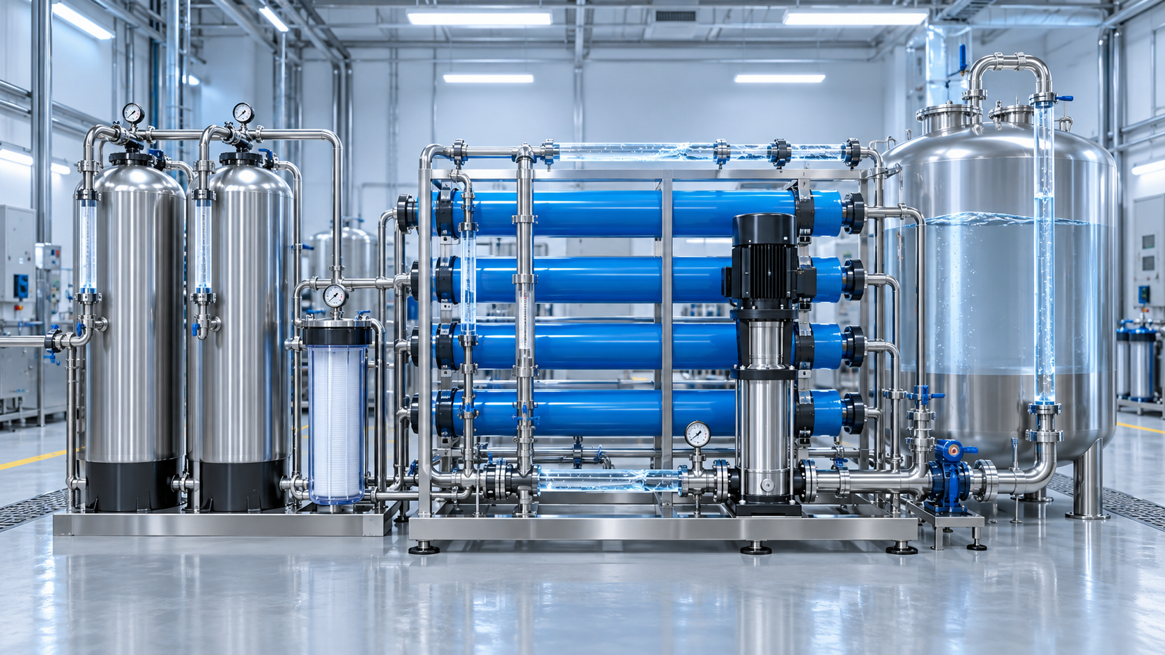When should water treatment systems include reverse osmosis?