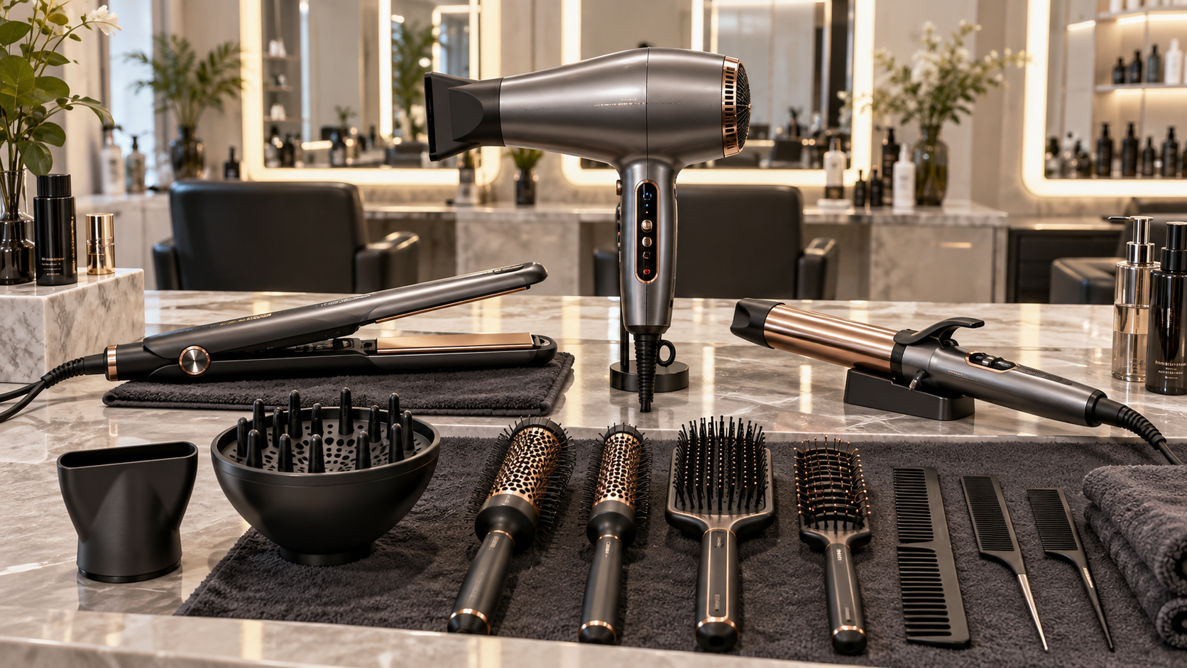 Which professional hair styling tools reduce heat damage in daily salon use
