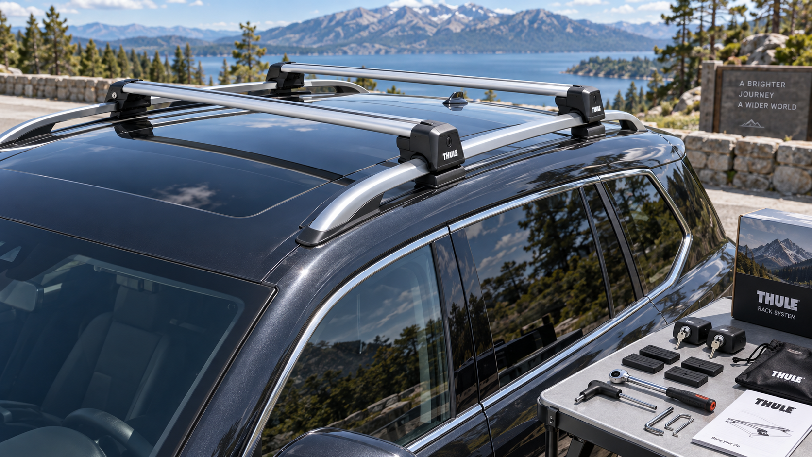 Roof racks installation without damaging roof rails or paint